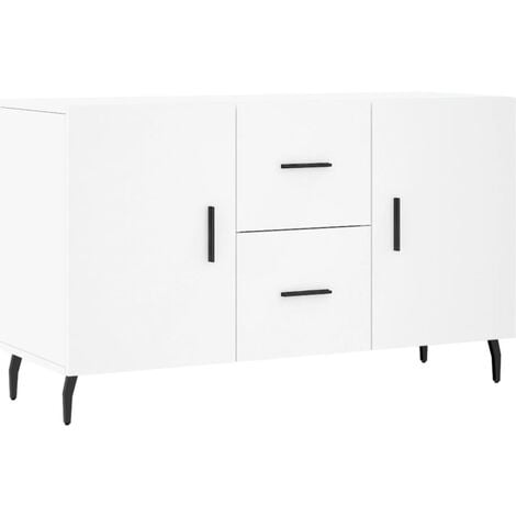 Credenza Moderna，Madia da cucina，Mobile Buffet，Armadio da Cucina Moderna  Bianca 100x36x60 cm in Legno