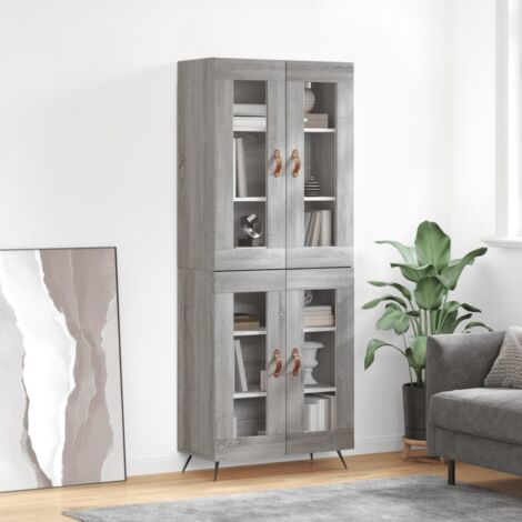 Credenza Cucina Hzuaneri Con Prese USB E Luci LED - Mobile Multiuso Bianco 40x100x180cm - Foto 2