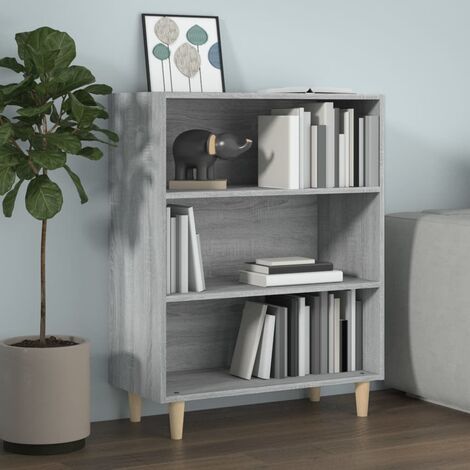 Libreria/Credenza Bianco Lucido 66x30x130 cm Legno Multistrato