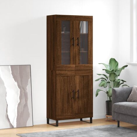 Bonnevie - Credenza Moderna,Madia da cucina,Mobile Buffet,Armadio da cucina Rovere Marrone 69,5x34x180 cm in legno Multistrato VMOE54676