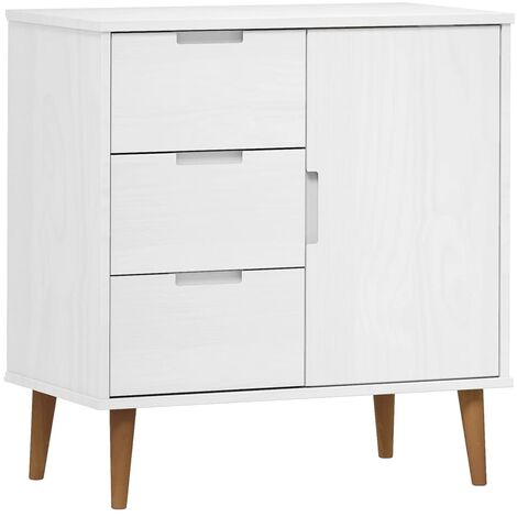 Credenza Moderna，Madia da cucina，Mobile Buffet，Armadio da Cucina MOLDE  Bianca 76,5x40x80 cm in