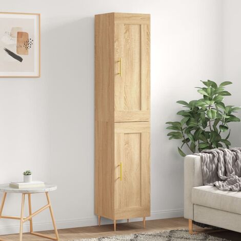 Credenza buffet da cucina a 4 porte 5 gambe, Armadio di stoccaggio in legno  per soggiorno sala da pranzo Noce - Costway