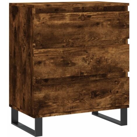 Credenza Moderna，Madia da cucina，Mobile Buffet，Armadio da Cucina Rovere  Fumo 60x35x70 cm in Legno