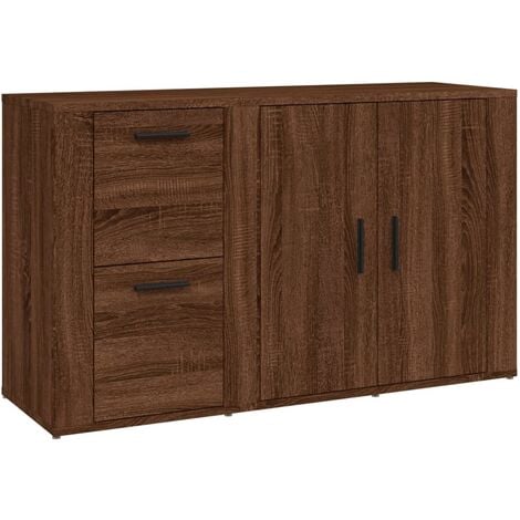 Credenza Moderna，Madia da cucina，Mobile Buffet，Armadio da Cucina Rovere  Marrone 100x33x59,5 cm in