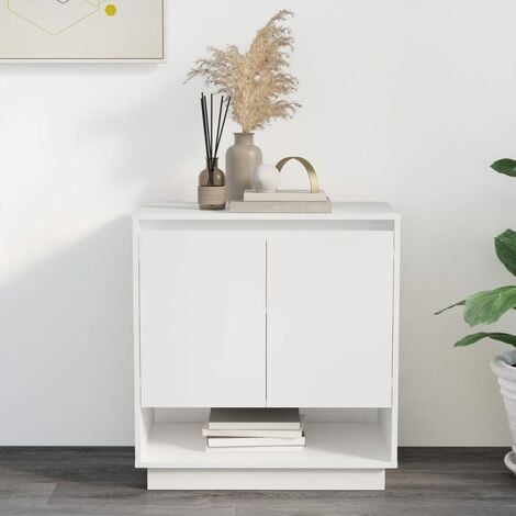 Credenza Moderna，Madia da cucina，Mobile Buffet，Armadio da Cucina Moderna  Bianca 70x41x75 cm in Legno