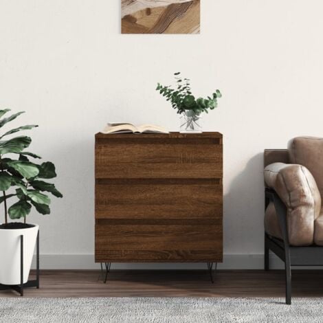 Credenza Moderna，Madia da cucina，Mobile Buffet，Armadio da Cucina Rovere  Marrone 60x35x70 cm in Legno