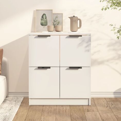 Credenza Moderna，Madia da cucina，Mobile Buffet，Armadio da Cucina Moderna  Bianca 60x30x70 cm in Legno