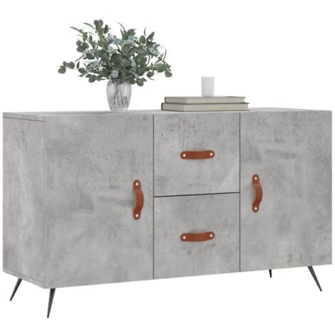 Credenza Moderna，Madia da cucina，Mobile Buffet，Armadio da Cucina Grigio  Cemento 100x36x60 cm in Legno