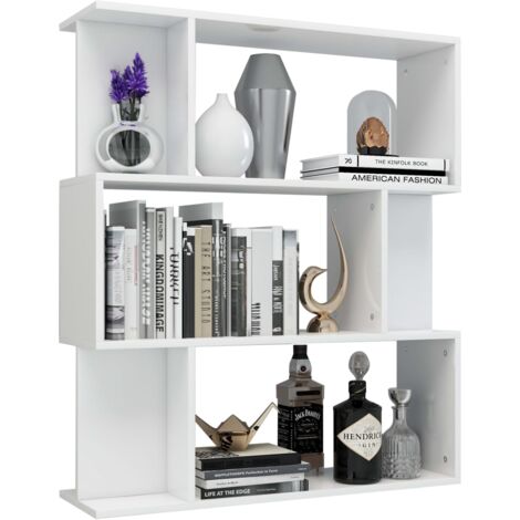 Libreria/Divisorio, Scaffale Bianco Lucido 80x24x96 cm vidaXL