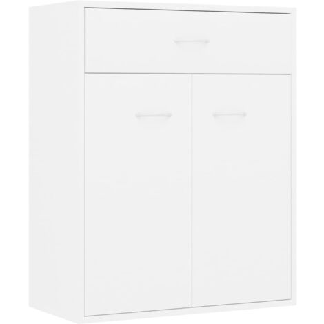 Credenza, Madia per salotto Moderna Bianca 60x30x75 cm in Truciolato vidaXL