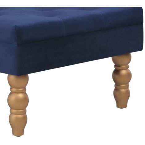 Sgabello Blu Marino 60x60x36 cm in Velluto vidaXL 51628