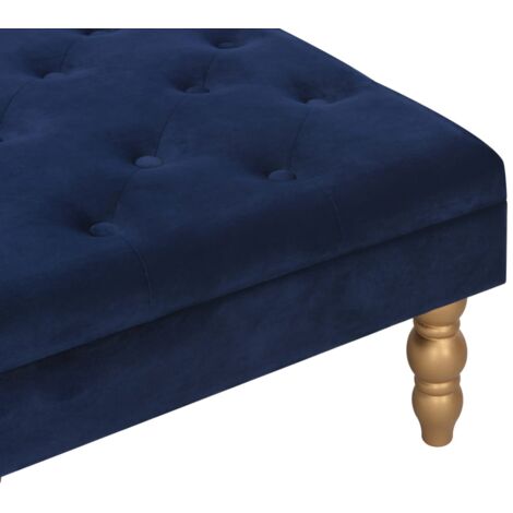 Sgabello Blu Marino 60x60x36 cm in Velluto vidaXL 51628