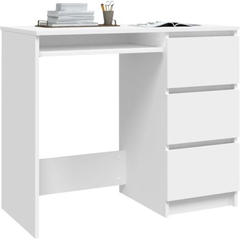 Tavolo Scrivania per Computer, Scrivania ufficio Bianca 90x45x76 cm in Truciolato vidaXL
