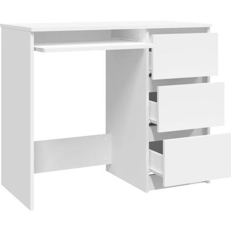 Tavolo Scrivania per Computer, Scrivania ufficio Bianca 90x45x76 cm in Truciolato vidaXL