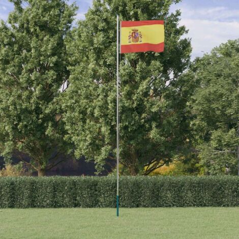 Asta e Bandiera Spagna 6,23 m Alluminio vidaXL