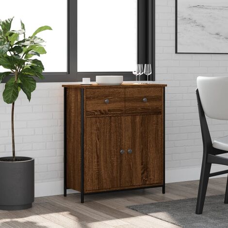 VidaXL Credenza Rovere 80x33x70 Cm, Mobile TV O Soggiorno, Legno Multistrato, Stile Moderno