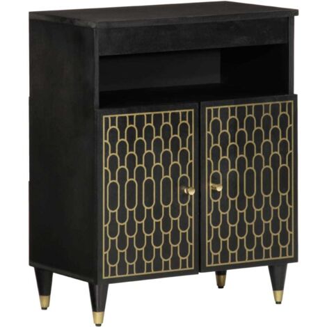 Credenza In Legno Mango Massello - 60x33x110cm Per Soggiorno/Camera