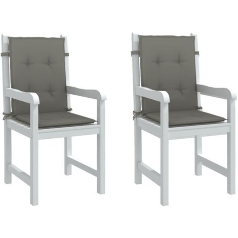 4 Cuscini Per Sedia Schienale Basso VidaXL - Motivo Foglie, Tessuto Oxford Impermeabile - Foto 5