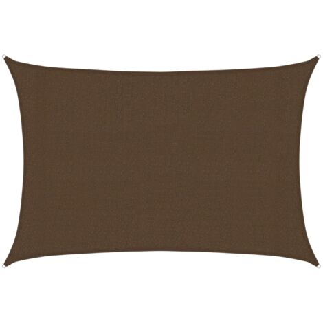 Vela Parasole,Vele ombreggianti,Tenda Parasole Giardino 160 g/m² Marrone 3x4,5 m in HDPE BEVS579049 BonneVie (1/8)