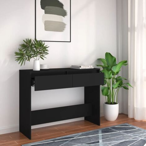 Tavolo a Consolle in Metallo Tavolo Alto e Stretto con 3 Ripiani Consolle per Ingresso Corridoio Tavolo da Divano 85 x 55 x 30 cm - Nero [en.casa] | Leroy Merlin