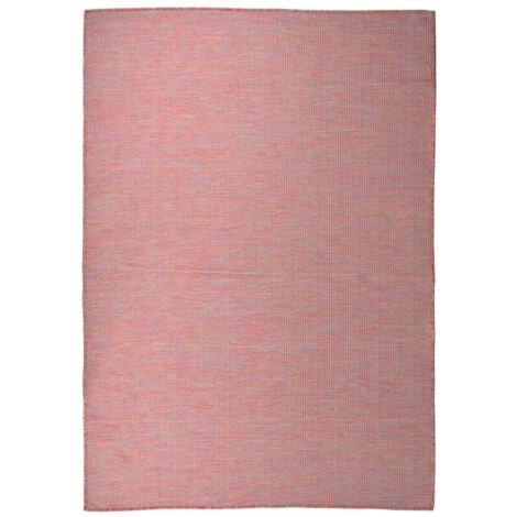Tappeto da Esterni，Tappeto da Balcone Terrazza，Tappeto Cucina Moderno a Tessitura Piatta 160x230 cm Rosso CWW713952 BonneVie (1/5)