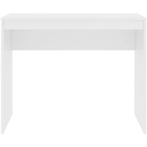 Scrivania，Scrivania per Computer，Tavolo da studio Bianca 90x40x72 cm in Legno Multistrato XZZ181079 BonneVie