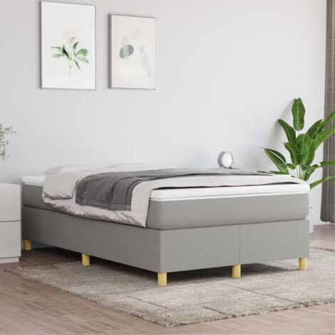 Struttura Letto per adulti,Telaio del letto 120x200cm,Giroletto a Molle Grigio Chiaro in Tessuto QSW61618 (1/5)