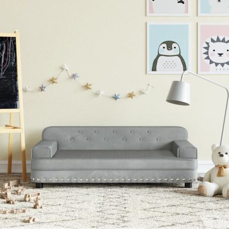 Sofa Divano Relax Moderno,Divano per Bambini Grigio Chiaro 90x53x30 cm in elluto -DVB86117