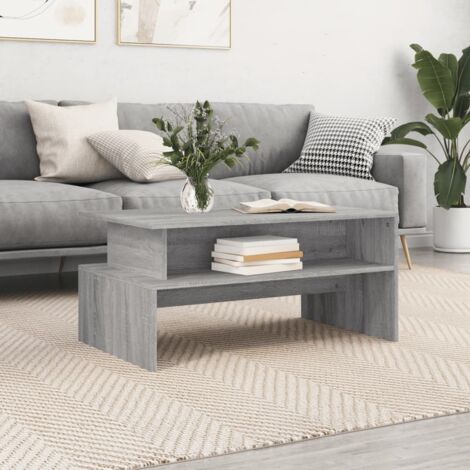 Tavolino da Salotto Grigio Sonoma 99x50x50 cm Legno Multistrato