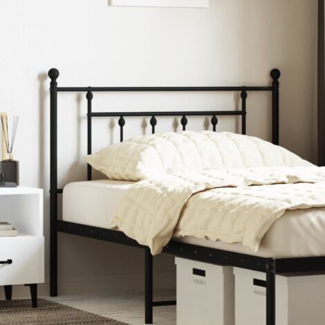 Testiera per Letto,Testata del letto,Schienale del letto in Metallo Nero 100 cm CNWI127563 BonneVie (1/5)
