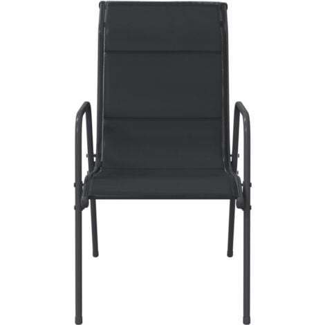 Sedia Da Esterno Set Tavolo E In Alluminio E Textilene Antracite