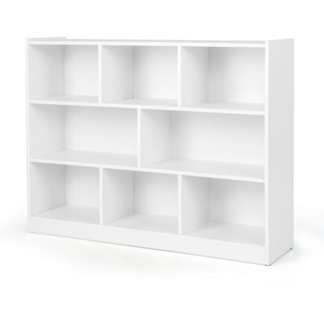 GOPLUS Libreria A 6 Cubi, Scaffale A 3 Livelli Con 5 Gambe Metalliche