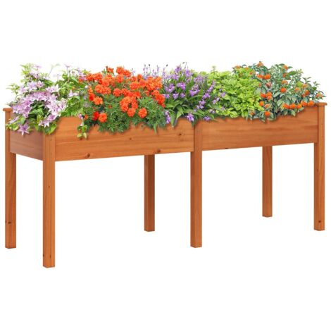 Fioriera rialzata con pannello divisore fori di drenaggio per giardinaggio per giardino Fioriera da giardino rialzata balcone Giallo (1/5)
