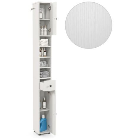 Mobile Sottolavabo Bagno TREISL 63x30x54 Cm Bianco - Armadio In Multistrato Con 3 Cassetti E Antiribaltamento