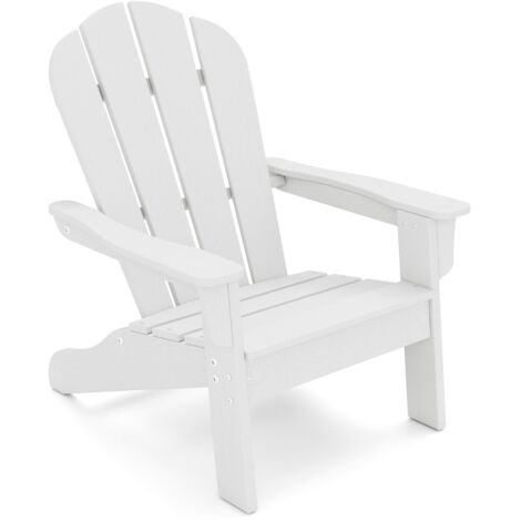 Sedia adirondack da campeggio per bambini con design ergonomico per patio, Sedia da giardino per bambini da 3 a 8 anni Bianco