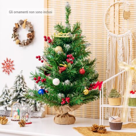 Decorazioni Natalizie Per Albero Da Scrivania – Set Di Ornamenti Rossi – Piccole Palline Per Ufficio E Casa