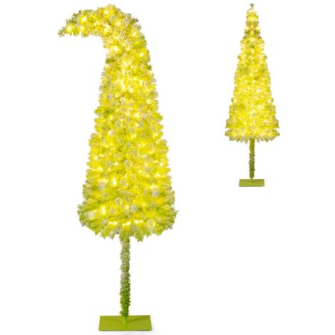 Albero festivo pre-illuminato 210cm con 366 punte di ramo e punta flessibile (1/5)