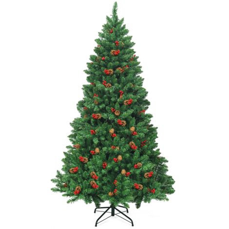 Albero di Natale 200cm 1100 rami Abete con base metallica resistente (1/5)
