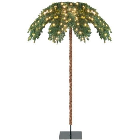 Palma di Natale pre-illuminata 250 luci LED con 813 punte di ramo e struttura a cerniera (1/5)