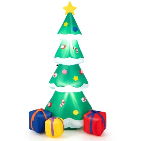 Albero di Natale gonfiabile da 180cm con 3 scatole regalo e luci LED (1/5)