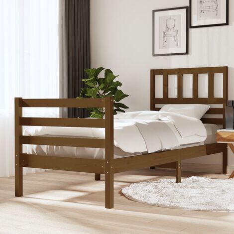 Giroletto Struttura Letto - Letto per adulti Miele in Legno Massello di  Pino 90x200 cm BV374056 - BonneVie