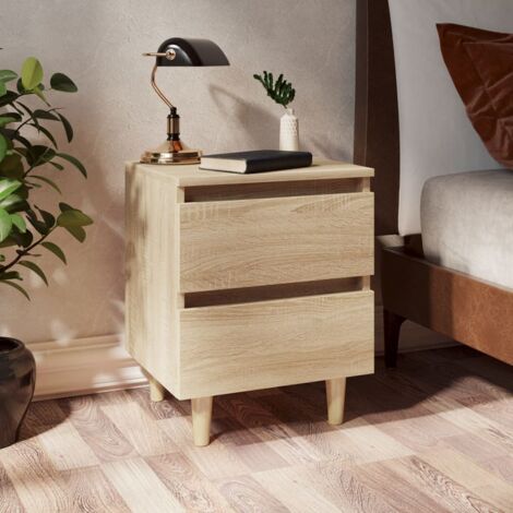 Comodino 2 Pezzi Rovere Sonoma 30x30x40 Cm – Legno Multistrato, 2 Cassetti, Facile Da Montare, Marrone