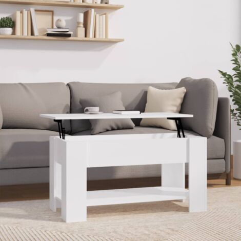 VidaXL Tavolino da Salotto Bianco 100x100x35 cm in Legno Multistrato