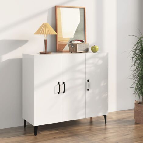 Il numero 1 del risparmio-CREDENZA ALTA PER CUCINA MOBILE BUFFET IN LEGNO  BIANCO