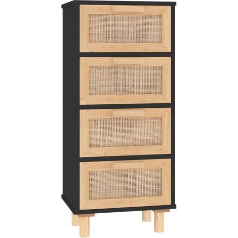 Credenza Moderna,Madia Da Cucina,Mobile Buffet,Armadio Da Cucina Nera 60x36x110 Cm In Legno Multistrato 79036397