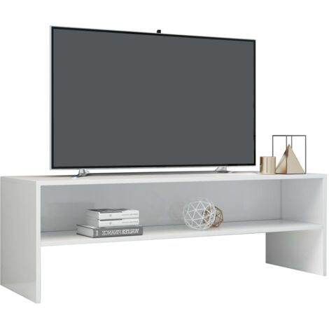 Mobile TV Moderno - Porta TV con Luci LED Nero 200x35x40 cm BV806708 -  BonneVie