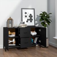 Credenza Buffet Cassettiera Mobile Contenitore Organizer Cucina Soggiorno Soggiorno Con Ante In Vetro 35 X 37 X 120 Cm Grigio 86857963