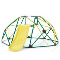 Cupola di arrampicata e set da gioco con scivolo capacità di carico di 180KG, Parco giochi per bambini Verde