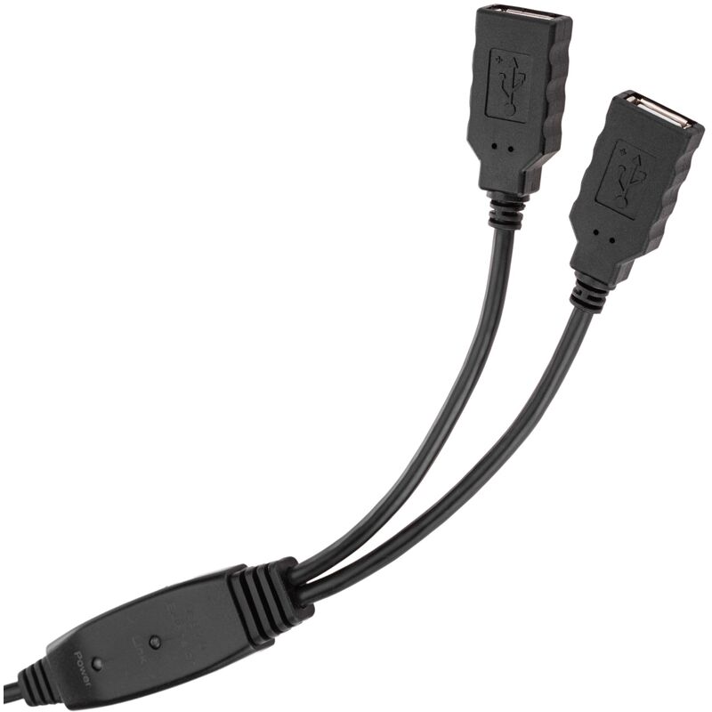 CAVO PROLUNGA USB MT. 5 - CONNETTORI A MASCHIO-FEMMINA CERTIFICATO USB 2.0  - COLORE NERO su