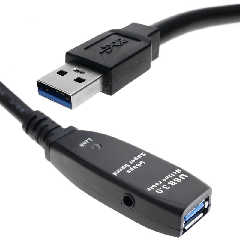 LINDY - Cavo Prolunga USB 3.0 Active Extension Pro 8 Metri, Connettore USB  Tipo A Maschio a Femmina, Velocità di Trasferimento Dati Super Speed fino a